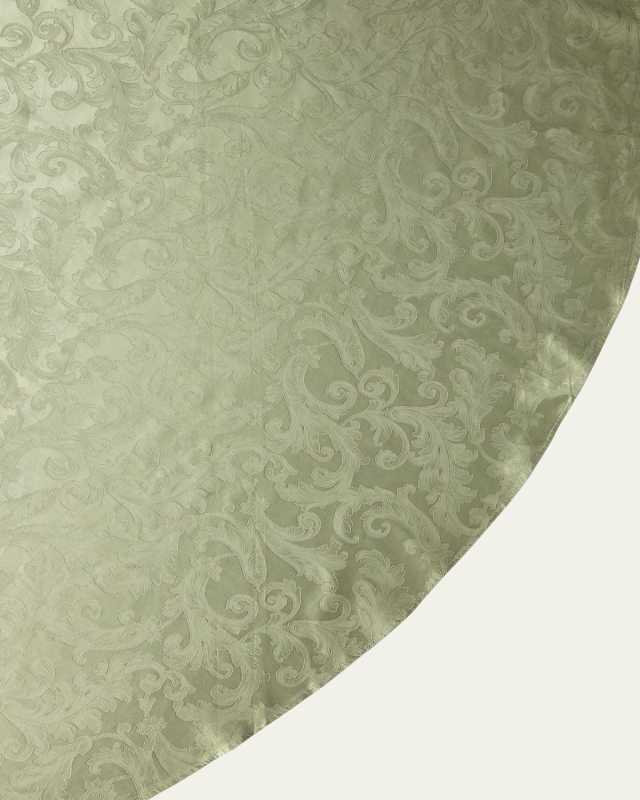 Acanthus Jacquard Round Tablecloth, 90"Dia