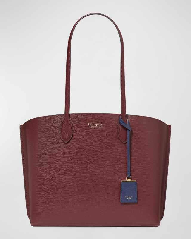 suite work leather tote bag