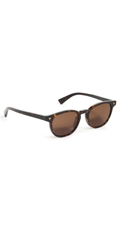 Bottega Veneta Classic Round Sunglasses Havana-Havana-Brow