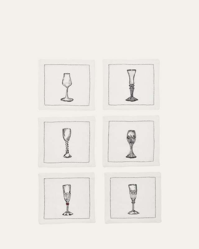 Bubbles Cocktail Napkins, Set of 6