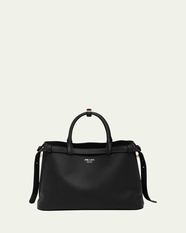 Medium Grain Leather Top-Handle Bag