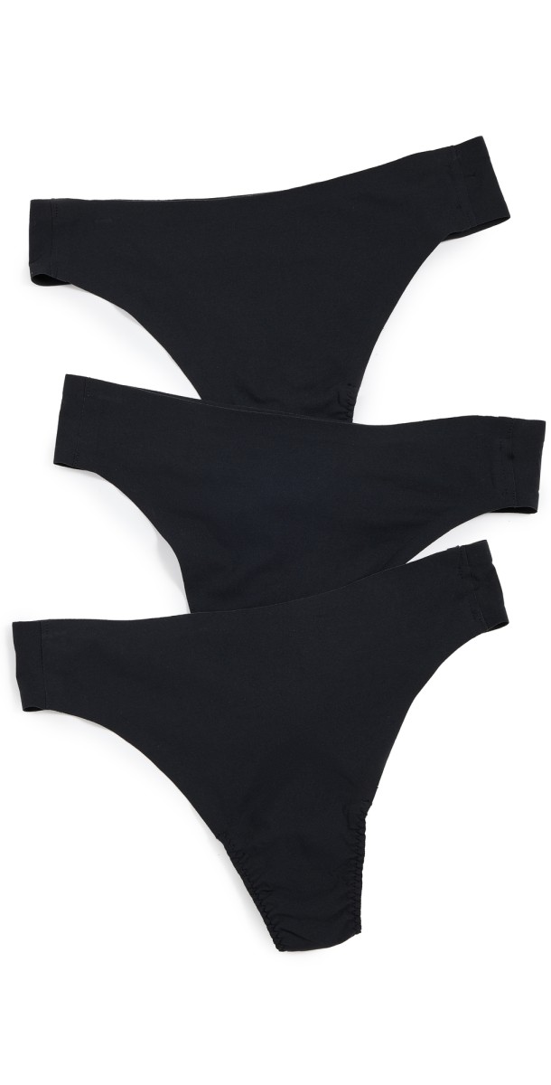 SPANX Fit-To-You Thong Pack Black