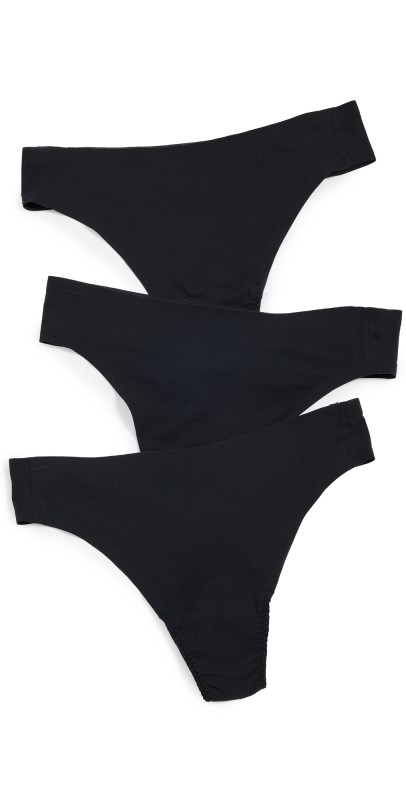 SPANX Fit-To-You Thong Pack Black
