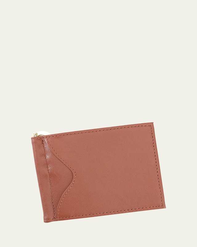 Personalized Leather RFID-Blocking Money Clip