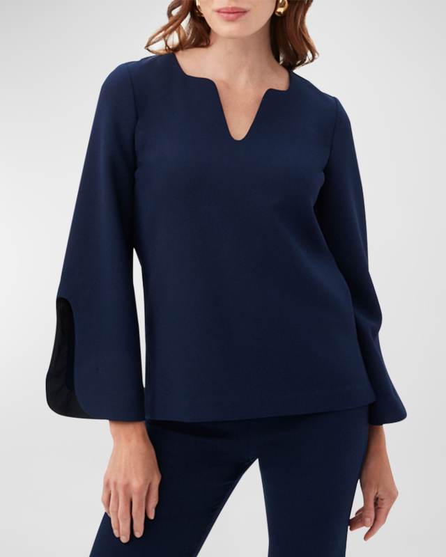 Fathom Cutout V-Neck Blouse