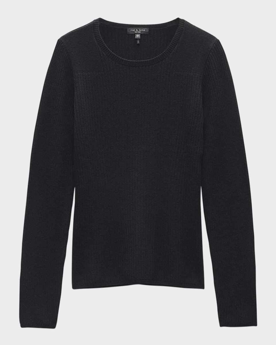 Audrina Ribbed Crewneck Sweat