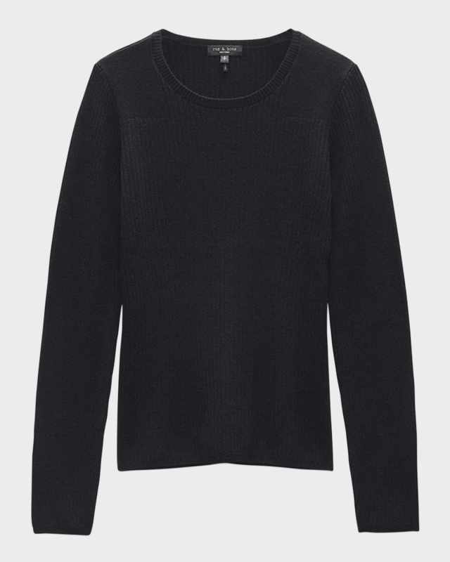 Audrina Ribbed Crewneck Sweat