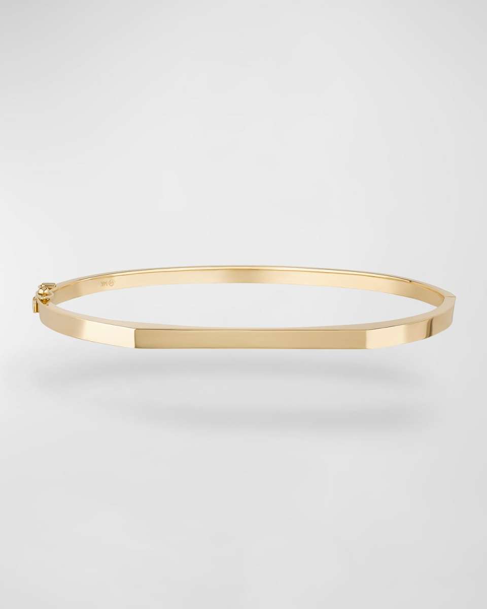 Geometric Single 14K Gold Bangle