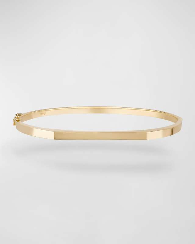 Geometric Single 14K Gold Bangle