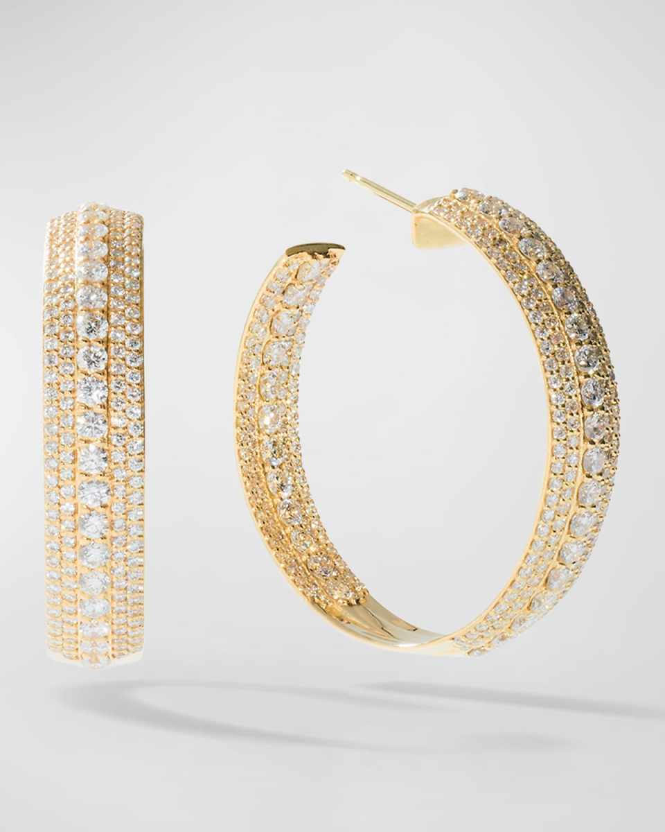 Curved Mega Flawless Hoop Earrings, 30mm