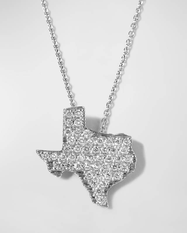 18k White Gold Diamond Texas Necklace