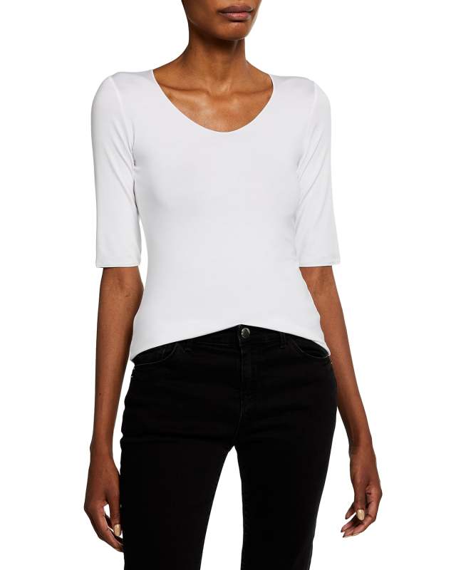 Half-Sleeve Jersey Top