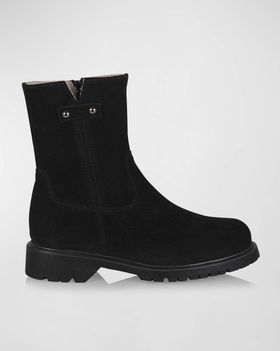 Hunter Suede Shearling Winter Boots
