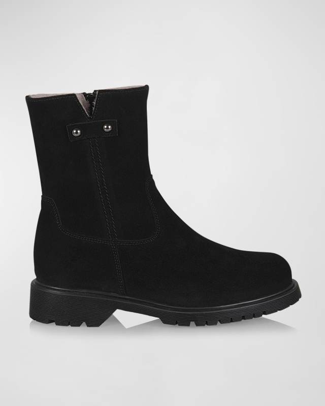 Hunter Suede Shearling Winter Boots