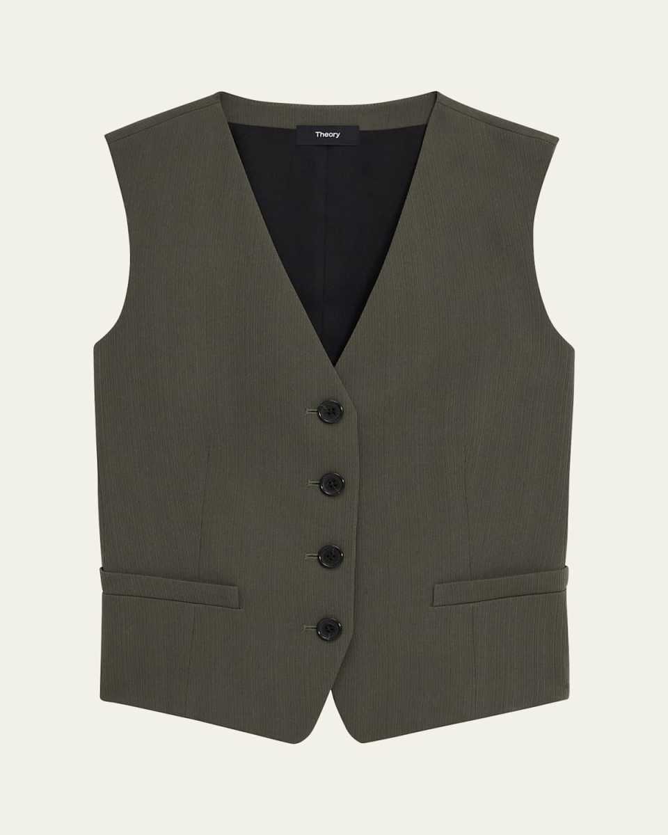 Admiral Stripe Button-Front Waistcoat