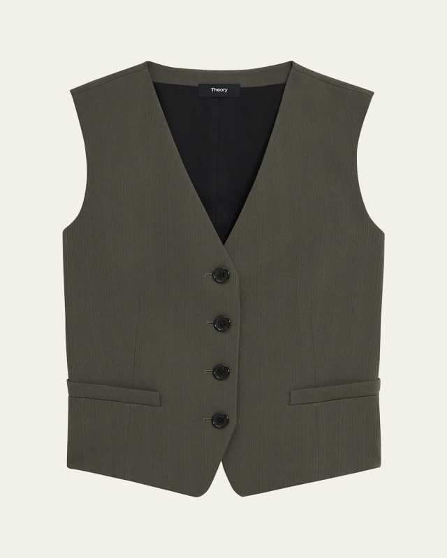 Admiral Stripe Button-Front Waistcoat