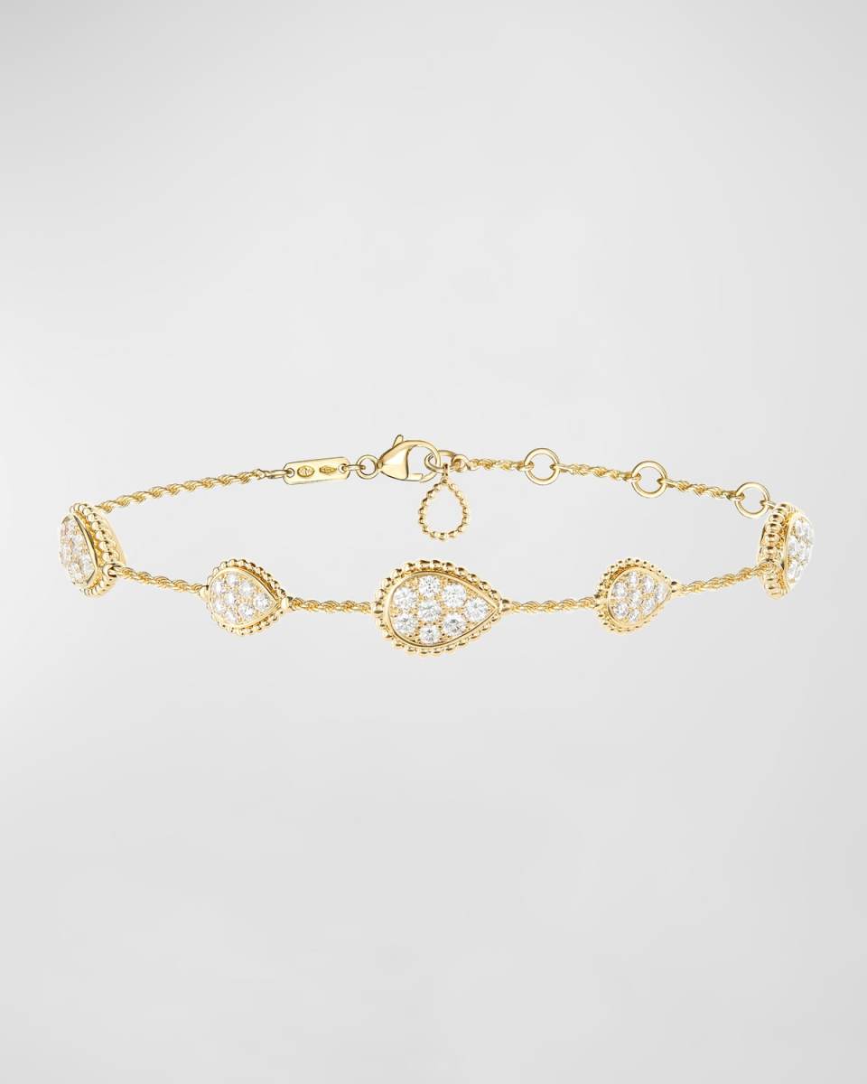 Serpent Boheme 18K Yellow Gold 5-Motif Diamond Bracelet