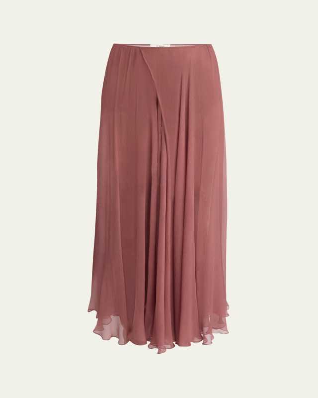 Maxi Silk Mousseline Skirt