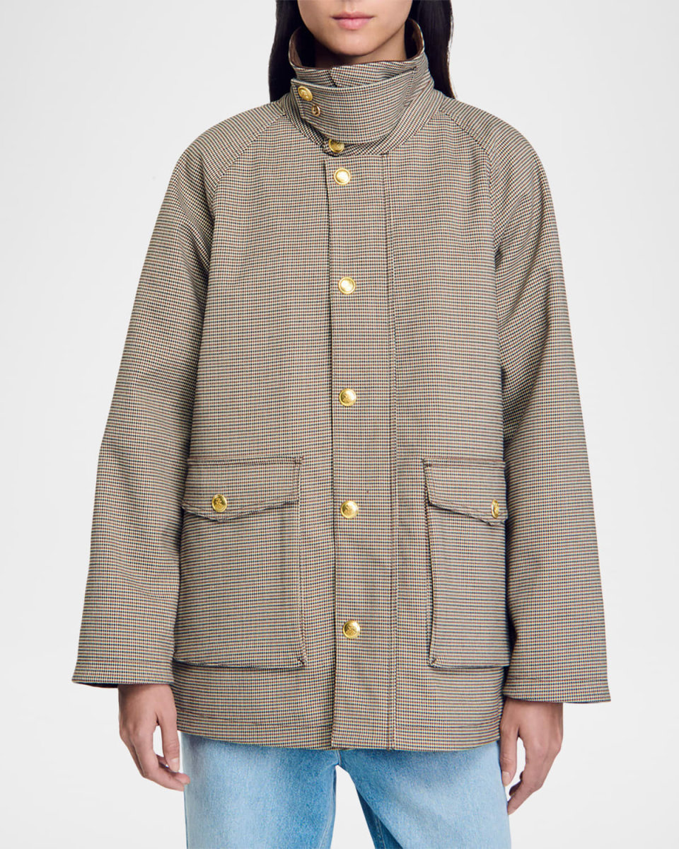 Bastille Houndstooth Utility Jacket