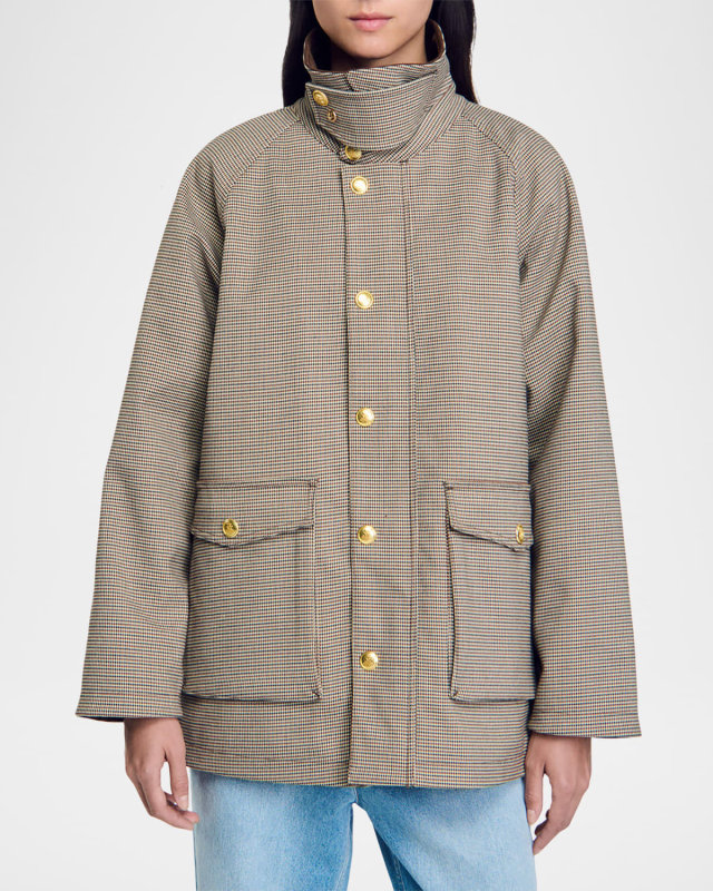 Bastille Houndstooth Utility Jacket