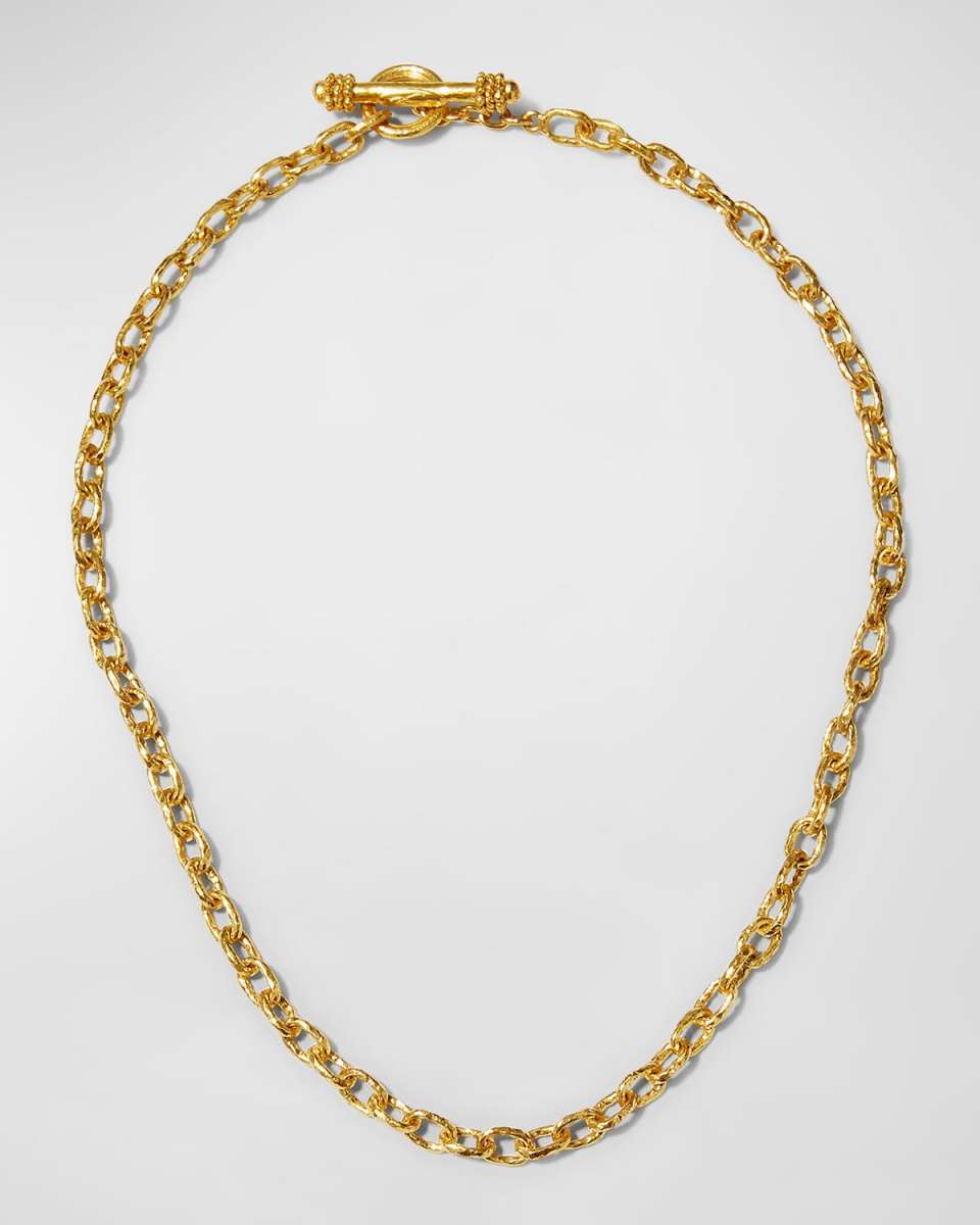 Orvieto 19k Gold Link Necklace, 17"L
