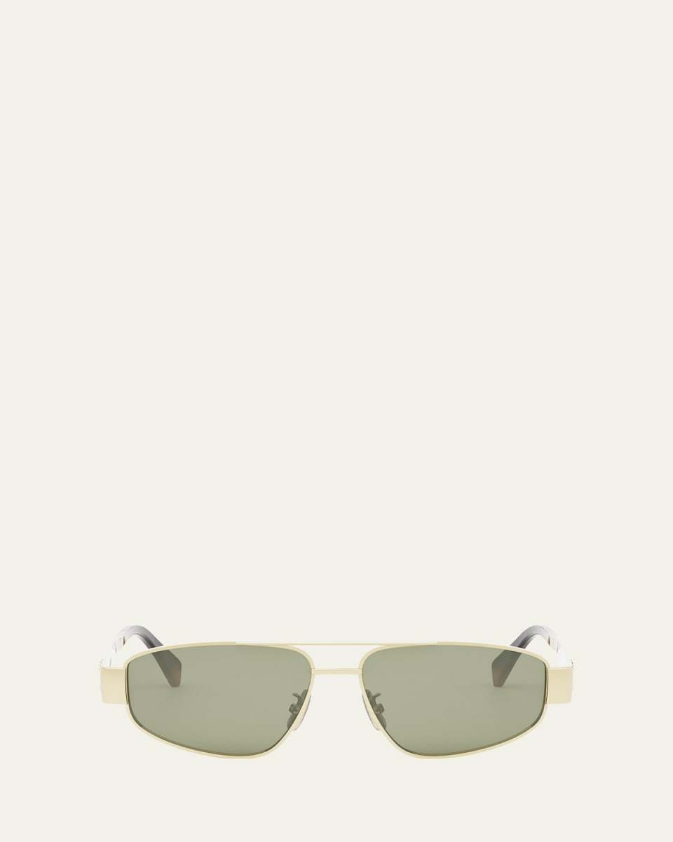 Triomphe Metal Aviator Sunglasses
