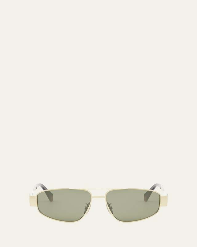Triomphe Metal Aviator Sunglasses