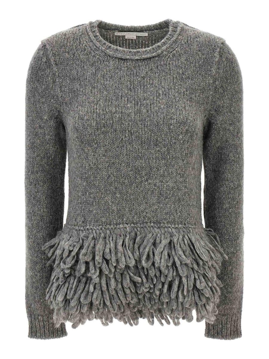 Stella Mccartney Pull Col Rond - Gris