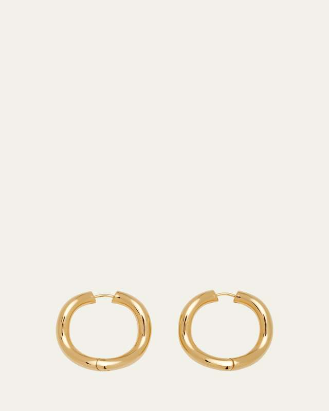 Maxi Wave Hoop Earrings in Gold Vermeil