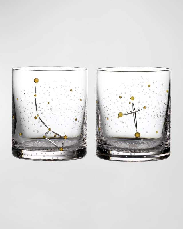 Stellar Frontiers Crystal Tumblers, Set of 2