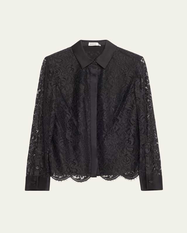 Candela Lace Button-Front Top