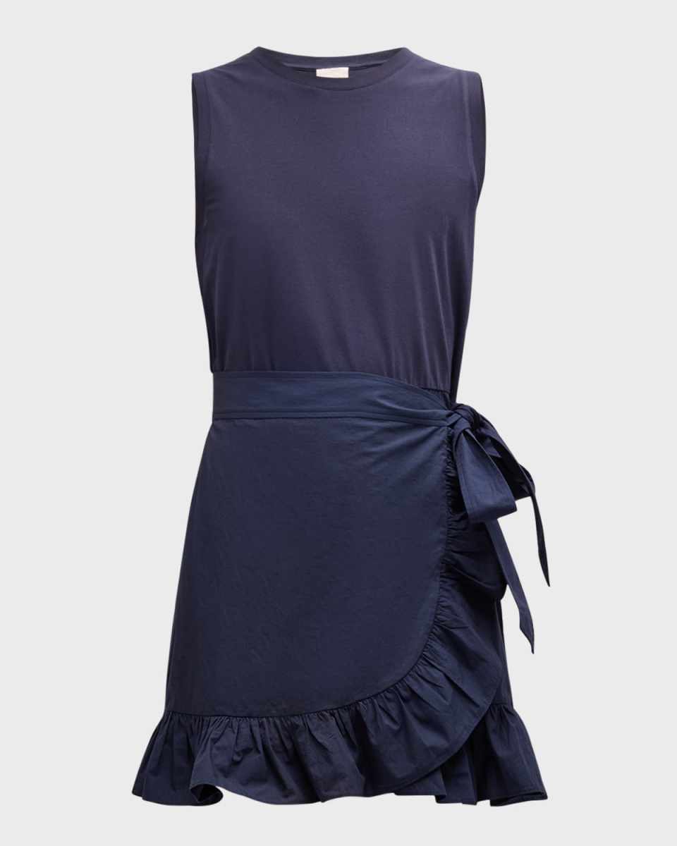 Mahlia Sleeveless Wrap-Skirt Mini Dress