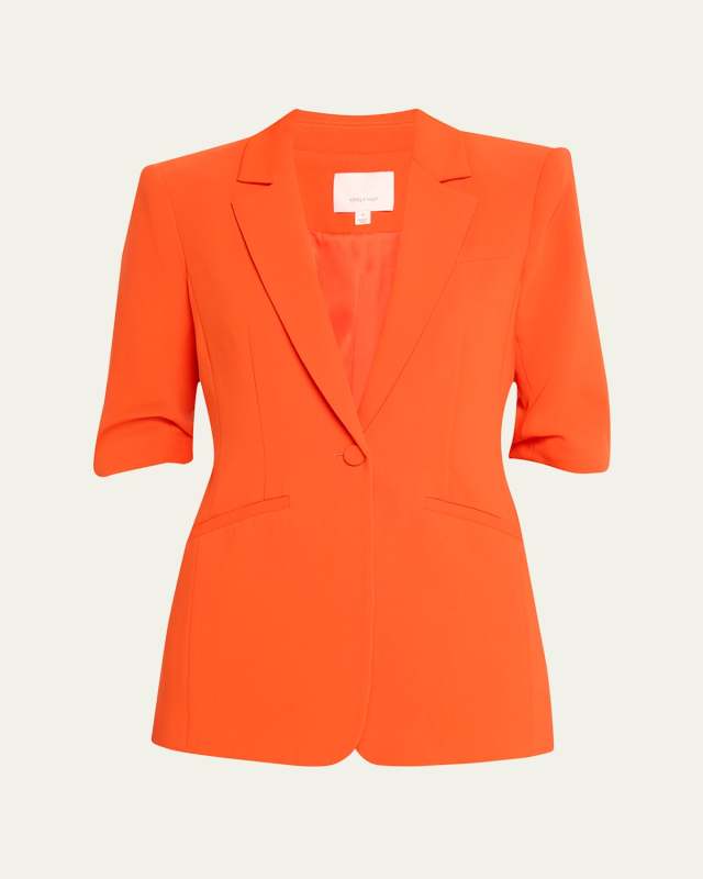 Khloe Crepe 3/4-Sleeve Blazer