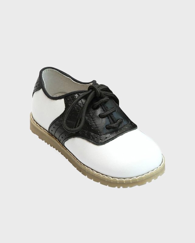Boy's Luke Two-Tone Leather Saddle Shoes, Toddler/Kids