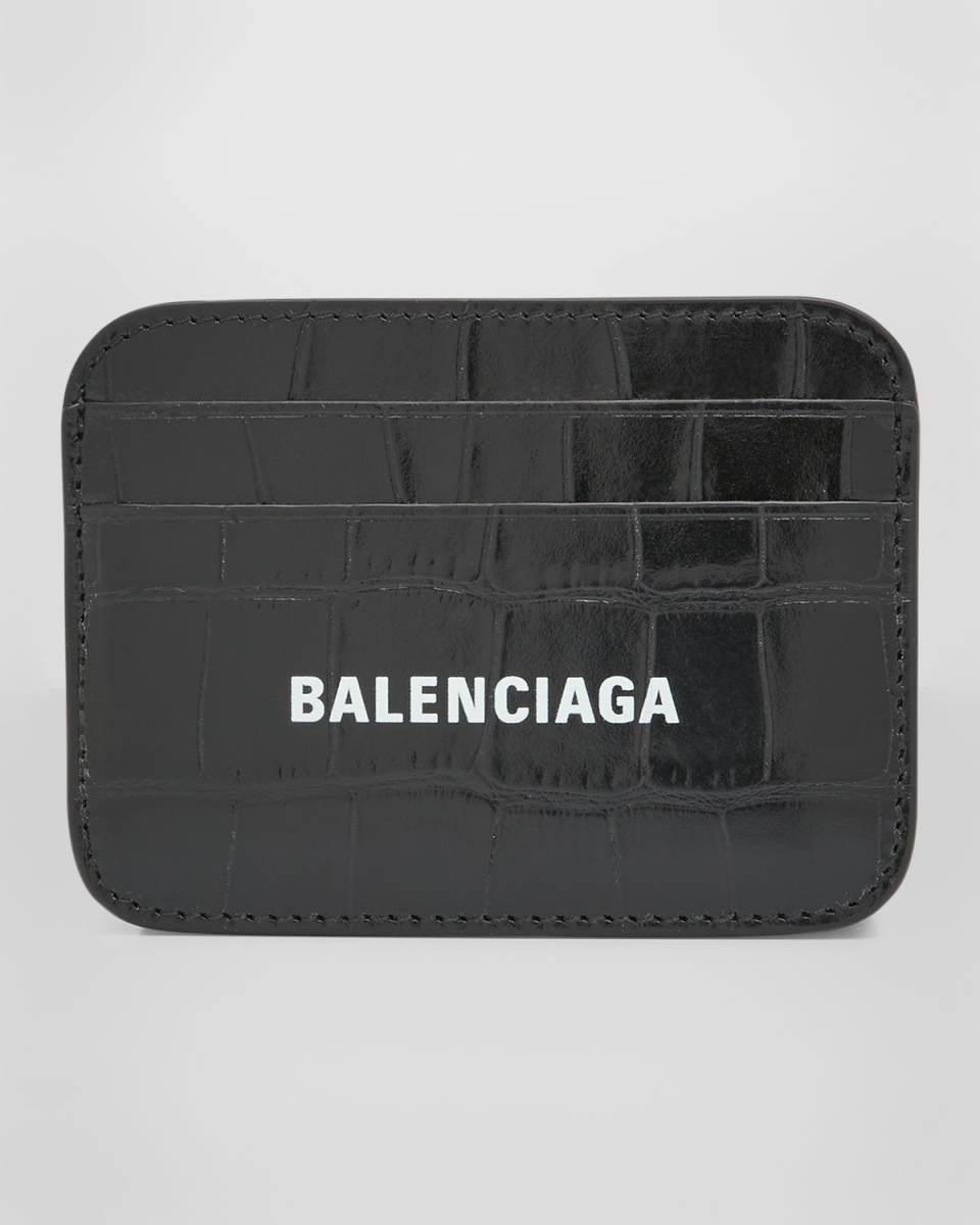 Cash Croc-Embossed Card Holder