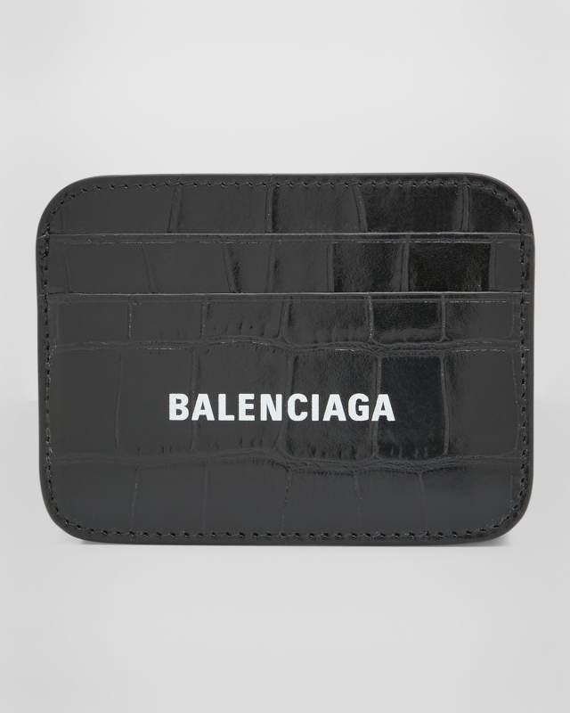 Cash Croc-Embossed Card Holder