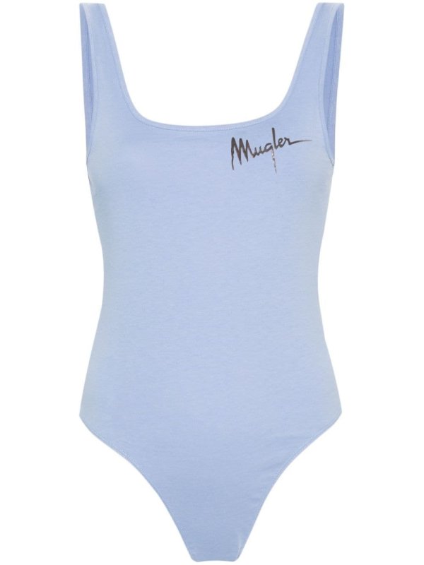 logo-print cotton bodysuit