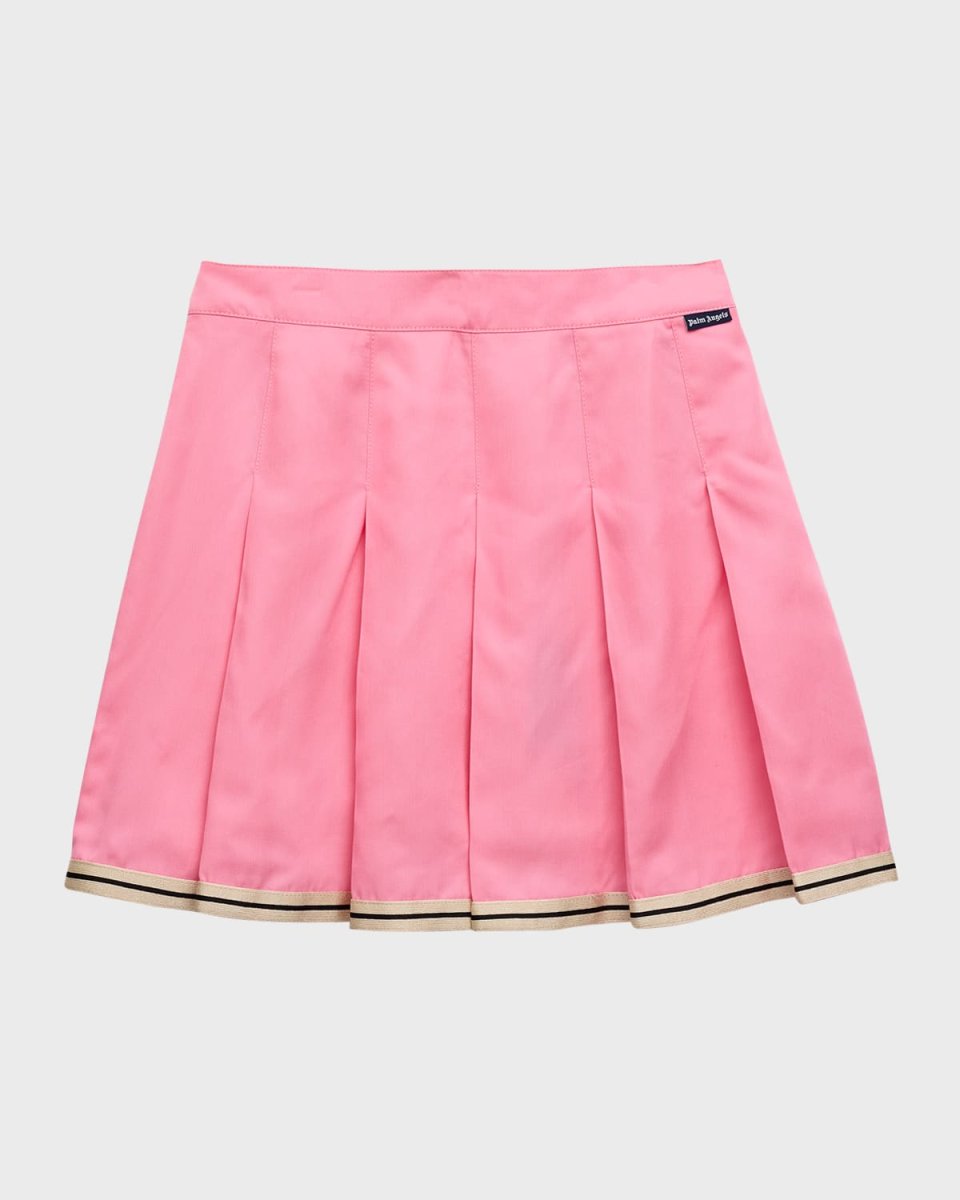 Girl's Logo Track Pleated Skirt, Size 4-12