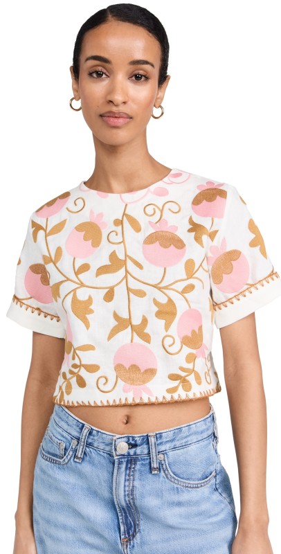 Lug Von Siga Almira Top Off White/Pink