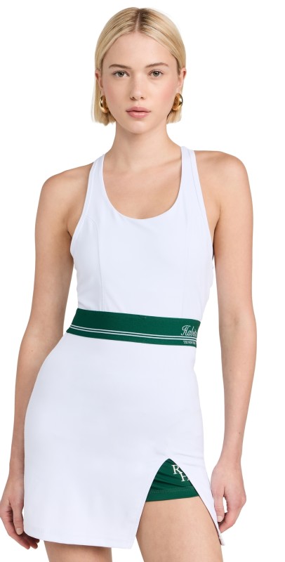 Recreational Habits Racer Dress White