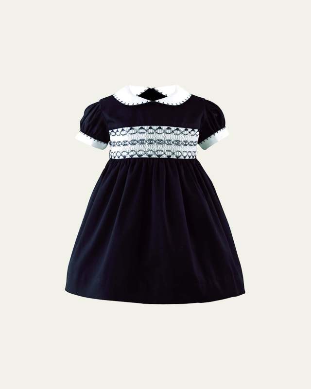 Girl's Smocked Festive Dress W/ Bloomers, Size 6M-