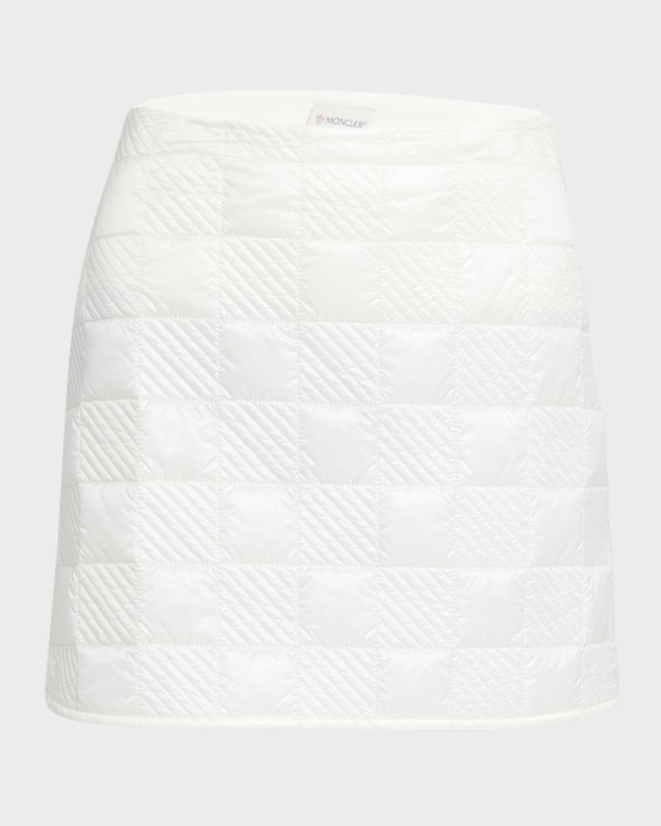 Checkerboard Quilted Mini Skirt
