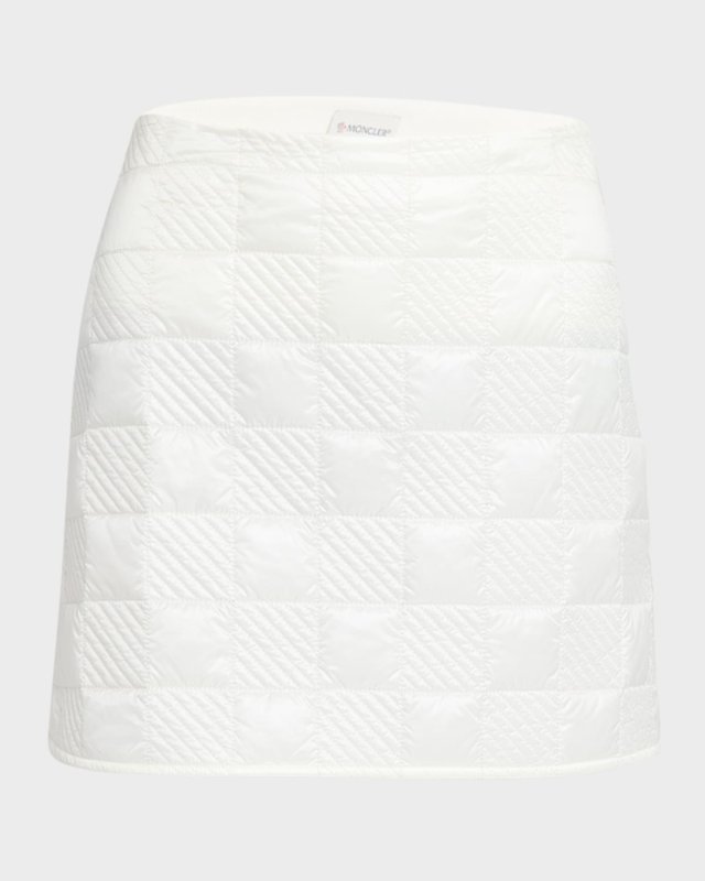 Checkerboard Quilted Mini Skirt