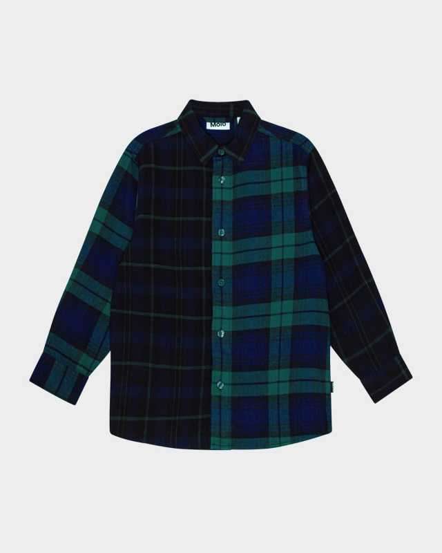 Boy's Remon Two-Toned Button Up Shirt, Size 3T