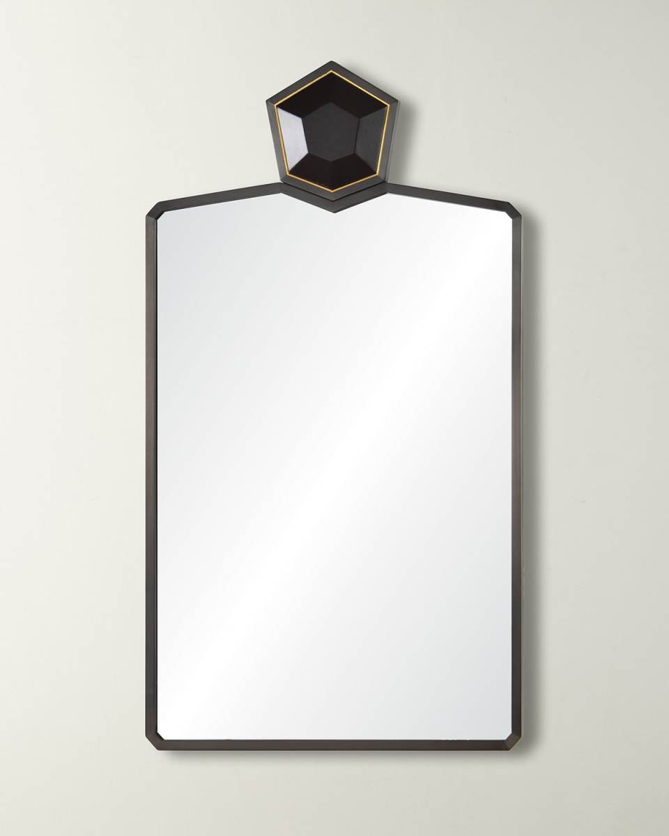 Black Jeweled Wall Mirror