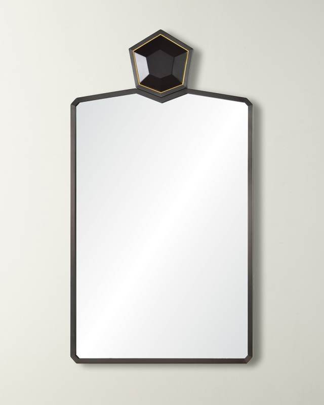Black Jeweled Wall Mirror