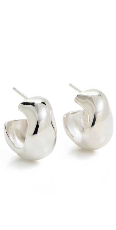 AGMES Small Celia Hoops Silver