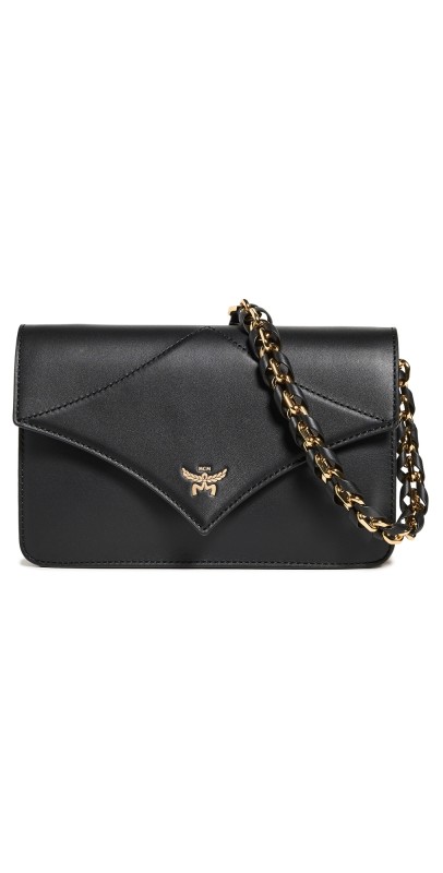 MCM Diamond Leather Mini Crossbody Bag Black