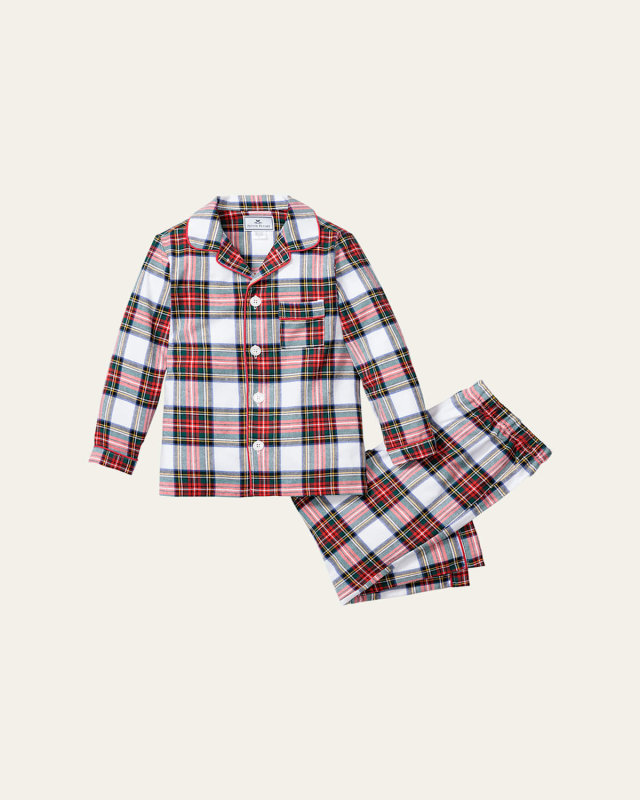 Kid's Tartan Pajama Set, Size 6M-