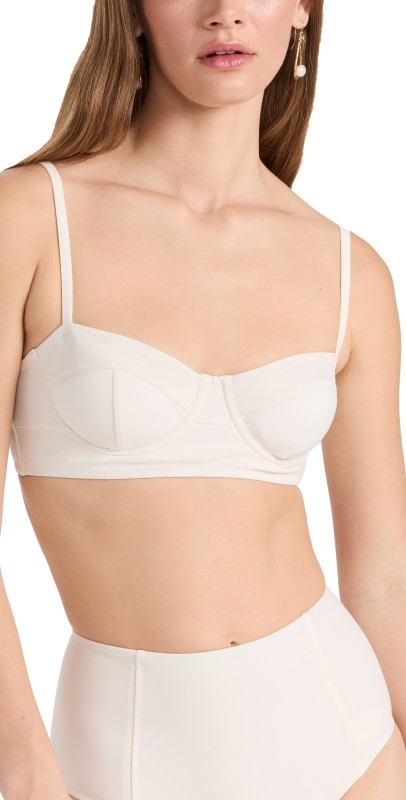 Ulla Johnson Zahara Bikini Top Cowrie